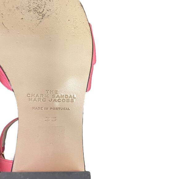 Marc Jacobs The Charm Sandal Pink Patent Leather Womens Size 35 / US 5 - Picture 9 of 10